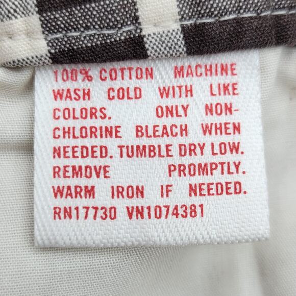 Mossimo Men's Flat Front Bermuda Shorts Size 32 Orange Plaid 100% Cotton Golf - Picture 9 of 12